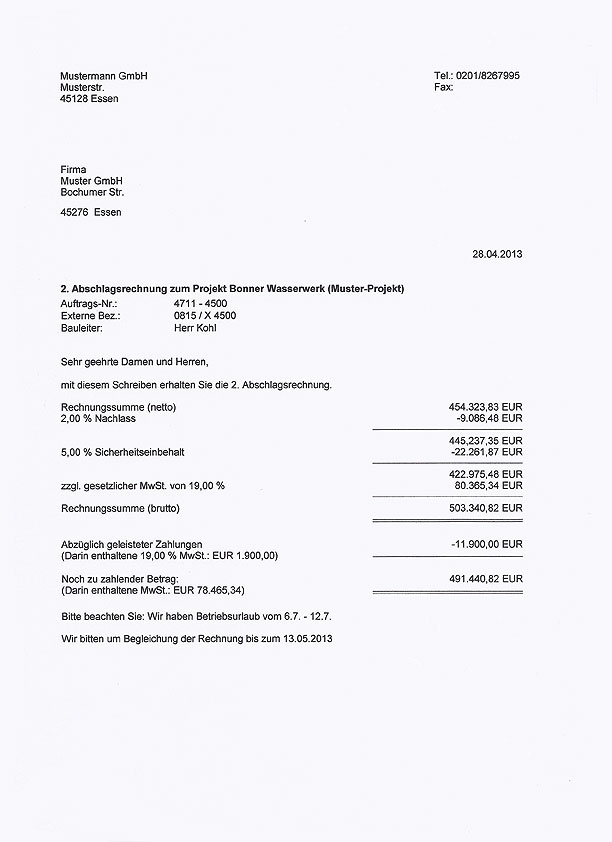 Rechnungserstellung